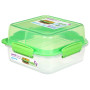 Kutija za hranu Sistema Square Lunch Stack TO GO 1,24l zelena