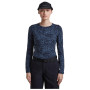 Ženska funkcionalna majica Icebreaker Women M 200 Oasis LS Crewe Moss BloomAOP