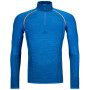 Muške funkcionalne majice dugih rukava Ortovox 230 Competition Zip Neck plava JustBlue