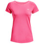 Ženska funkcionalna majica Under Armour HG Armour SS ružičasta/boja vina Pink Punk/Metallic Silver