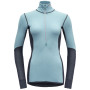 Ženska rolka Devold Wool Mesh Woman Half Zip Neck svijetlo plava Cameo/Night