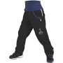 Dječje softshell hlače Unuo Fleece crna/plava