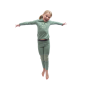 Dječja funkcionalna majica Sensor Merino DF Planet Basil Green