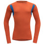 Muška majica Devold Hiking Man Shirt smeđa Brick/Skydiver