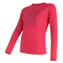 Ženska majica Sensor Merino Wool PT dugi rukav ružičasta Magenta