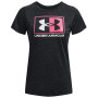 Ženska majica Under Armour Tech Twist Box LU SSC crna