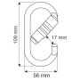 Karabiner Camp Steel Oval Pro 2Lock
