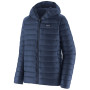 Muška pernata jakna Patagonia Down Sweater Hoody tamno plava