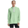 Ženska dukserica Under Armour Rival Fleece HB Hoodie svijetlo zelena AquaFoam//White