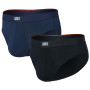 Muško donje rublje Saxx Vibe Xtra Soft Comfort Brief Fly 2Pk crna/plava black/navy