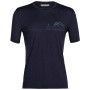 Muška majica Icebreaker Men Tech Lite II SS Tee Single Line Camp tamno plava