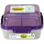 Kutija za hranu Sistema Square Lunch Stack TO GO 1,24l Ljubičasta